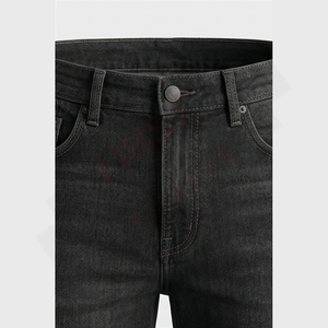 Pantalon en jean bleu pour homme, coupe slim, extensible, vintage, délavé, avec poches extérieures personnalisées, impression personnalisée, collection 2025 - Product Image 4