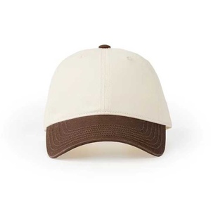 Venta al por mayor estilo europeo ala curva retro unisex gorra de béisbol clásica en blanco 6 paneles ajustable gorra de béisbol con costuras de dos colores - Product Image 2