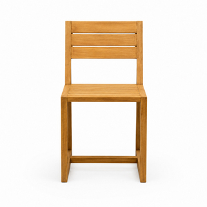 Silla de Comedor de Teca Sólida, Duradera y Minimalista, Suministro de Fábrica, Silla de Comedor de Teca con Base Cúbica para Restaurante y Hotel - Product Image 3