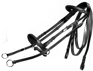 Sangles d'étriers de cheval de saut à la main en cuir tout usage anglais contact étroit - Product Image 5