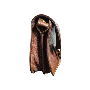 Brown High Quality Genuine Leather Women's Vintage Flap <b>Crossbody</b> Shoulder <b>Bag</b> Single Strap Buckle Closure Custom Logo <b>Summer</b> - Product Image 2
