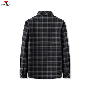 เสื้อเชิ้ตผ้าฟลานเนลผู้ชาย ผลิตอย่างมืออาชีพ ผ้าฝ้าย 100% สกรีนโลโก้ตามสั่ง สวมใส่สบาย ระบายอากาศได้ดี แห้งเร็ว - Product Image 2