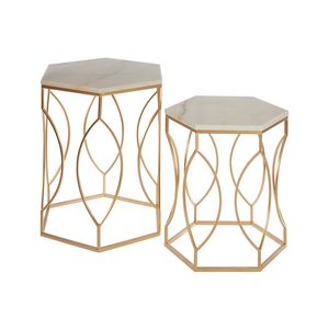 Table d'appoint moderne en métal à usage décoratif pour la maison hôtel salon table de meubles en métal fini doré table basse de thé - Product Image 3