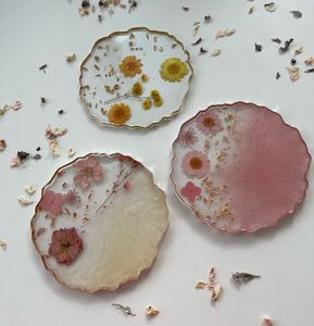 Beautiful Handmade Resin <b>coaster</b> Set 5mm <b>Heat</b> Resistant Feature for Home Decoration Crafted Durable Material Suitable for - Product Image 1
