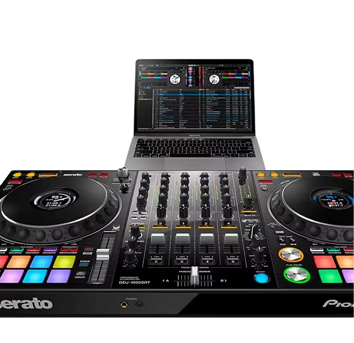 "Autêntico DJ Original DDJ-1000SRT - Mixer de Superfície de Controle de DJ com Software Serato DJ"