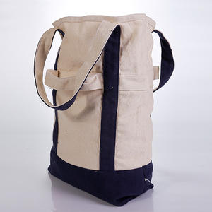 Bolso de compras de algodón de lona Natural reutilizable impreso con logotipo personalizado de gran venta, portátil de moda para uso diario con letras - Product Image 6