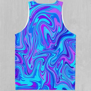Men's Women Plus Size Reversible Tank Top <b>Spandex</b>/Nylon Sleeveless Heat Transfer Printing Sports Fitness Custom Logo Wholesale - Product Image 4