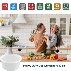 ProTakeOut [13 Oz] Contenedores de PP Resistentes para Alimentos con Tapas, 100 Unidades, Aptos para Microondas y Congelador, Duraderos y Antiderrames - Product Image 6