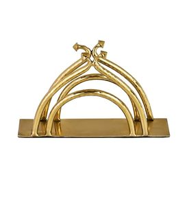 Servilletero de alambre de Metal dorado de lujo para Decoración de mesa de restaurante decoración del hogar mesa de comedor a precio barato de la India - Product Image 2