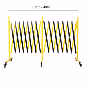 Nhiệm Vụ Nặng Nề Mở Rộng Hàng Rào An Toàn Cho Đám Đông Điều Khiển Di Động Gấp An Ninh Cổng Với Có Thể Khóa Bánh Xe - Product Image 5