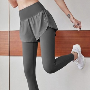 Leggings Deportivos para Mujer, Sólidos, Elásticos, de Cintura Alta, Dos Piezas, Pantalones de Yoga con Bolsillos, Ropa Deportiva, Mallas para Correr - Product Image 4