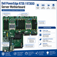 Untuk Dell PowerEdge R730 R730XD Server Motherboard 0WCJNT R53PY 599V5 4N3DF 72T6D LGA2011-3 Papan Sistem