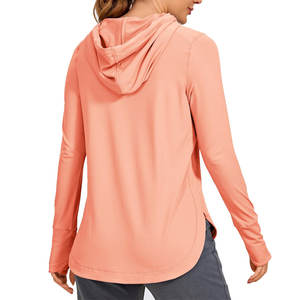 Haut de sport à manches longues pour femme, à capuche, avec passe-pouce, idéal pour la gym et l'entraînement - Product Image 6