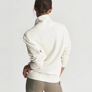 Customised Winter ODM Women's Oversized Shawl Collar Eco-Friendly Windproof Loungewear Hoodies Plain <b>Nude</b> Pullover Drop Shoulder - Product Image 4