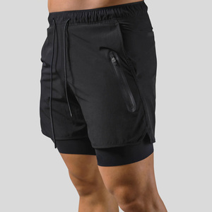 Nouvelle rue mode Shorts hommes Double couche séchage rapide sport Style Fitness Jogging entraînement hommes Shorts décontractés - Product Image 3