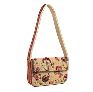 Bolso de mano con cuentas de semillas de estilo moderno con bordado hecho a mano, bolso bordado con cuentas de arte con cremallera de MD HANDICRAFTS - Product Image 4