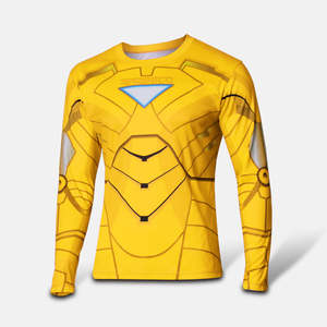 Rashguard MMA à manches courtes de haute qualité, respirant, avec impression par transfert thermique, UPF50+, à séchage rapide, compression pour hommes - Product Image 1