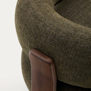 Sillón Individual con Asiento Acolchado Grueso, Sillón Tapizado para Sala de Estar, Hotel, Cafetería e Interiores Contemporáneos - Product Image 3