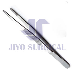 Fórceps de tejido de vendaje de acero inoxidable de alta calidad superventas pinzas de pulgar quirúrgicas OEM personalizadas 14 cm - Product Image 1