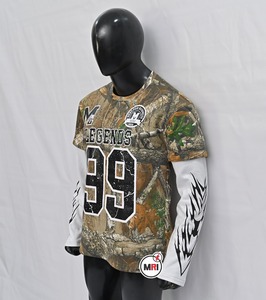 Personnalisé Vente en gros Streetwear Coton Tshirt Camouflage Realtree Impression Chemises Double Couche À Manches Longues T-shirts Pour Hommes - Product Image 2