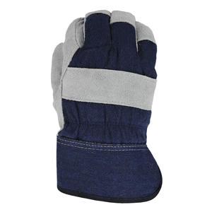 Nouveau design, logo personnalisé, gants de travail en cuir de vachette fendu, gants de gréement résistants à l'abrasion et à la sécurité industrielle - Product Image 2
