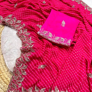 Mahaveer Soies Fabricant basé à Bhavnagar de Saris en soie Georgette Muthda douce Vêtements indiens et pakistanais - Product Image 1