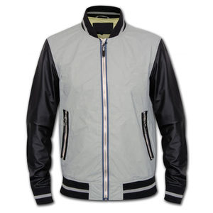 Blouson aviateur universitaire à motif de broderie de lettres pour hommes coupe-vent léger et décontracté pour le printemps et l'automne veste universitaire de baseballjacket pour hommes - Product Image 1
