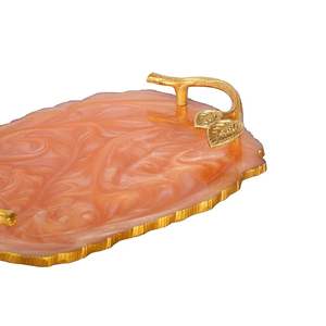 Plateau en résine décoratif fait à la main, modèle personnalisable, plateau de service durable pour la décoration de la maison et des mariages et les cadeaux à bas prix - Product Image 4