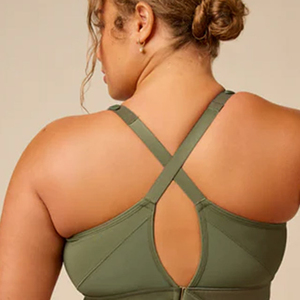 Sujetador deportivo alto para mujer para Yoga Fitness, almohadilla de espuma extraíble transpirable, copas triangulares para Bikini, soporte medio frontal - Product Image 4