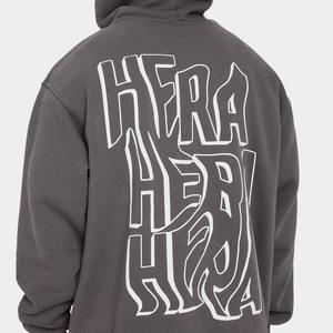 Sudadera con capucha pesada de alta calidad 100% algodón sudaderas con capucha logotipo personalizado DTG estampado de gran tamaño en Blanco polar Unisex Sudadera con capucha personalizada para hombres - Product Image 3