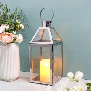 Farol de metal con diseño único, ideal para cafeterías, jardines, restaurantes y decoración de bodas bohemias al aire libre. - Product Image 2