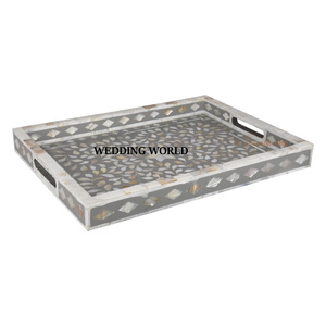 Ensemble de deux rectangle forme concepteur plateau à chocolat fait à la main vente chaude articles de mariage en gros luxe nouveau plateau à chocolat - Product Image 2