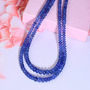 Lab Grown Blue SapphireทรงกลมลูกปัดRoyal Blue Sapphireอัญมณีลูกปัดเครื่องประดับทําลูกปัดผู้หญิงสร้อยคอโซ่ - Product Image 3