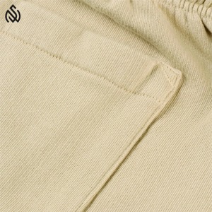 Pantalones cortos deportivos de forro polar de verano para hombre, ropa activa personalizada de fábrica al por mayor, pantalones cortos de forro polar con cordón de poliéster para hombre - Product Image 3