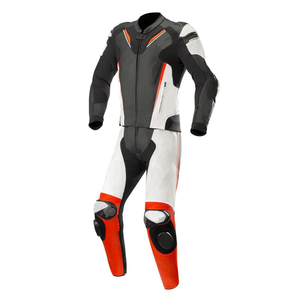 Course sur piste 1 pièce en cuir de vachette véritable combinaison de moto CE armures Protection rouge noir blanc combinaison de moto pour hommes - Product Image 2