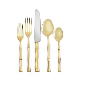 Cubiertos de acero inoxidable con revestimiento de oro mate hechos a mano de lujo de alta calidad, cubiertos, tenedor, cuchara, vajilla para hoteles, hogares, bodas - Product Image 1