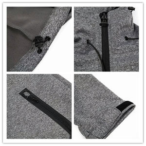 Vestes pour hommes en tissu léger et doux, confortables et durables, en coton et polyester, doublure en polaire, veste en polaire pour hommes - Product Image 6