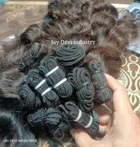 Vente en gros d'extensions de cheveux humains Temple indien vague de corps noir naturel faisceaux de cheveux vierges bruts non transformés doux soyeux confortable - Product Image 2
