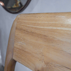 Hermoso banco de respaldo de madera de teca Asientos modernos Entrada Diseño único Hotel de madera Villa Resort - Product Image 3