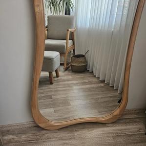Decorative Asymmetrical Full Length Art Deco Wall <b>Mirror</b> Handmade Solid Beech Wood Frame Eco-Friendly <b>Lightweight</b> at Cheap Price - Product Image 4