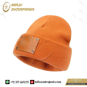 Gorro de punto cálido para bebés con etiqueta de cuero, gorros de invierno para bebés para niños, niñas y niños, gorro de ganchillo, gorro para niños pequeños - Product Image 6