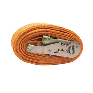 Sangle à cliquet en polyester orange Provina de 1,5 pouce avec boucle en acier, type sans crochet, résistance à la rupture de 2000 kg, transport sécurisé de charges lourdes - Product Image 6