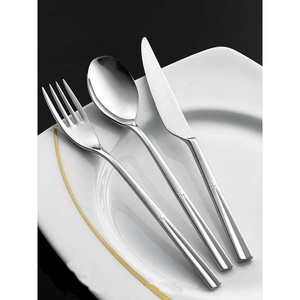 Haute qualité Restaurant hôtel couverts couteau cuillère fourchette ensemble avec acier inoxydable argent mat poli plat coréen poignée - Product Image 4