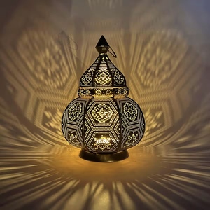 Top Seller Gold Metal Moroccan <b>Candle</b> <b>Holder</b> Lantern for Home and <b>Garden</b> Lighting Ramadan Decorations Table Lamp - Product Image 4