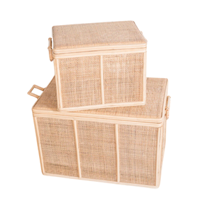Hot Trending Rotin Panier De Rangement avec Couvercle Nice Style Home Decor Meubles En Gros Blanchisserie Utilisation Rotin Boîte De Rangement Vietnam - Product Image 3