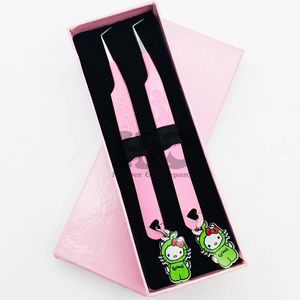 Pince à épiler Hello Kitty, pince à cils, pince à épiler durable, poignée en forme de cœur, acier inoxydable fin de haute qualité, logo mink - Product Image 1