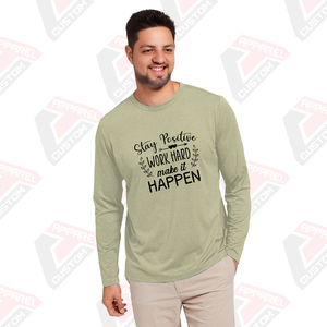 เสื้อยืดผ้าฝ้ายแขนยาวของผู้ชายมรดกเป็นมิตรกับสิ่งแวดล้อมผ้าเดนิมผ้าลูกฟูก - Product Image 4