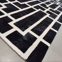 Tapis touffeté à la main en laine de soie à prix oriental élevé pour le salon tapis abstrait Design moderne ensembles de tapis de luxe faits à la main