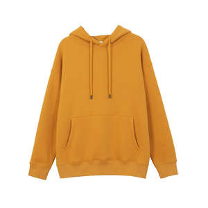 2024 Otoño/Invierno mujer peso pesado 100% algodón Sudadera con capucha Color sólido personalizable sudaderas con capucha con logotipo frontal - Product Image 5