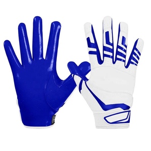 Gants de football américain personnalisables Gants de sport en cuir rembourrés pour jeunes adultes Gants gaéliques en silicone Grip Super Stick Lineman - Product Image 2